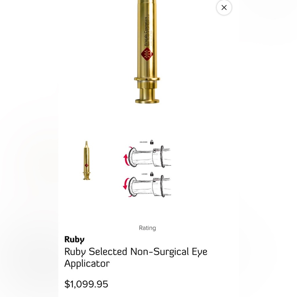 Kristals Ruby Non Surgical Eye applicator New
